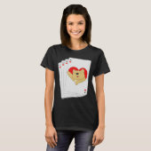 T-shirt Cartes de Poker Cat (Devant entier)