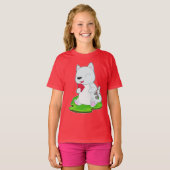 T-shirt Cartes de Poker Cat (Devant entier)