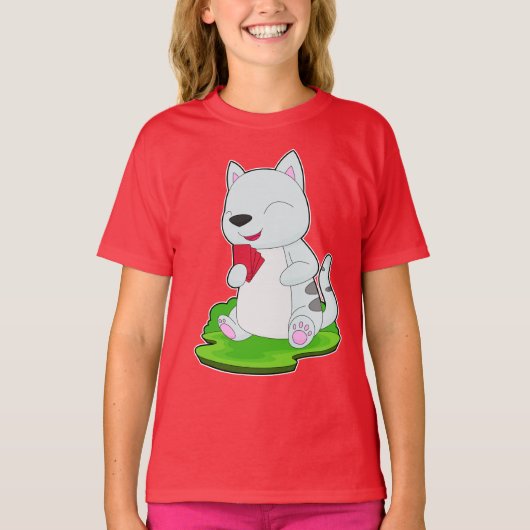 T-shirt Cartes de Poker Cat (Devant)