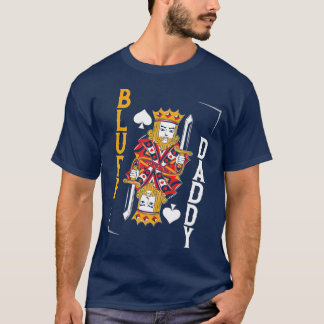 T-shirt Cartes de poker papa père Vintage King Bluff papa