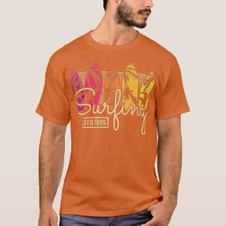 T-shirt Cartes de Surf vintage, Surfing estd 1985