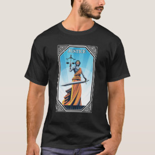 T-shirt Cartes de Tarot - Justice - Roi - Occulte - Fortun