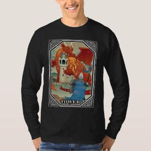 T-shirt Cartes de Tarot Tour Occulte Plaque de Fortune