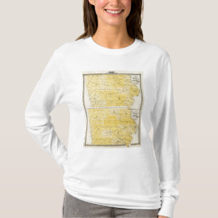 T-shirt Cartes d'état de l'Iowa