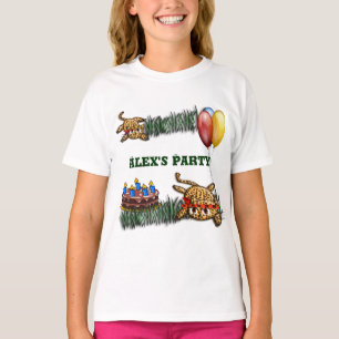 T-shirt Cartes d'invitation d'anniversaire Safari Léopard