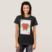 T-shirt Cartes Heart Poker Poker (Devant entier)