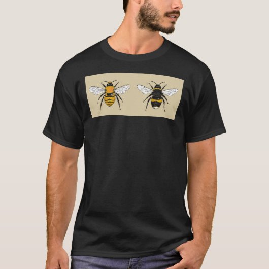 T-shirt Cartes postales Bumblebee Illustrations (Devant)