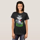 T-shirt Cartes Racoon Poker Poker (Devant entier)