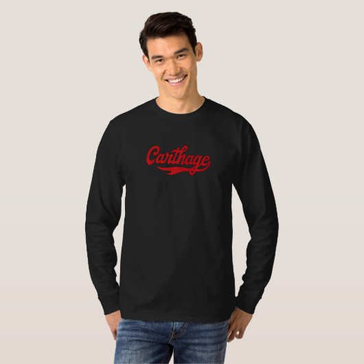 T-shirt Carthage College Classic Script Athlétique Throwba (Devant entier)