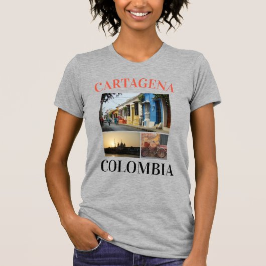 T-shirt Carthagène Colombie, dans les rues (Devant)