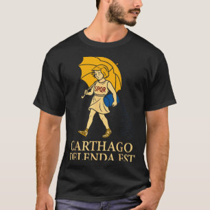 T-shirt Carthago Delenda Est Drôle Tenue Histoire Romaine