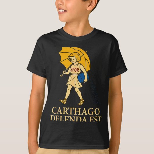 T-shirt Carthago Delenda Est Funny Roman History Attire (s (Devant)