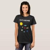 T-shirt Cartographe de la Terre plate conspirationniste de (Devant entier)
