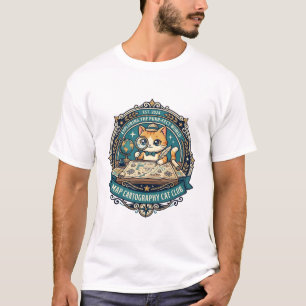 T-shirt Cartographie de carte Chat Design drôle amateur de