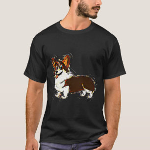 T-shirt Cartographie du stylo de porc Corgi