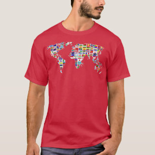 T-shirt Cartographie Voyageur Voyage International Monde F