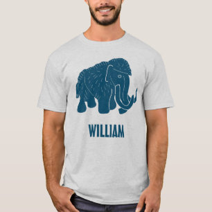 T-shirt Carton bleu laine Mammoth Personnalisé