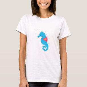 T-shirt Carton bleu Seahorse