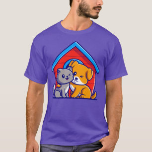 T-shirt Carton Chat Et Chien 1
