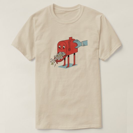 T-shirt Carton de boîte aux lettres surchargé | Maladie am (Design devant)