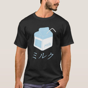 T-shirt Carton de lait japonais esthétique. Brique de Lai