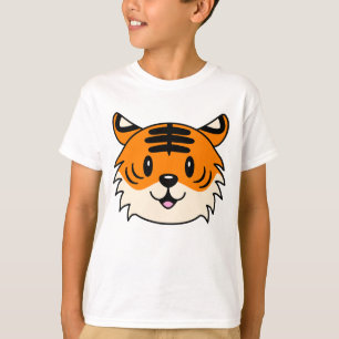 T-shirt Carton doux et souriant tigre
