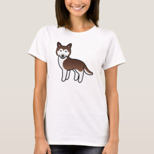 T-shirt Carton en cuivre Siberian Husky