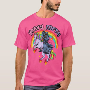 T-shirt Carton en métal lourd Ciel Unicorne Carton