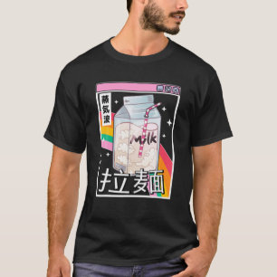 T-shirt Carton Lait Arc-En-Ciel Japon Style 80S Otaku Anim