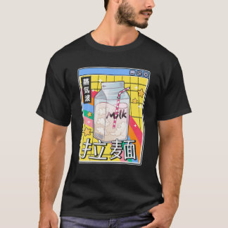 T-shirt Carton Lait Arc-En-Ciel Japon Style 80S Otaku Anim