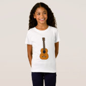 T-Shirt Carton simple de guitare acoustique (Devant entier)