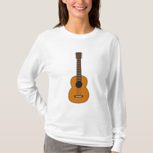 T-shirt Carton simple de guitare acoustique