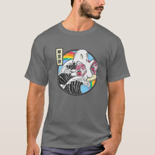 T-shirt Cartons de lait de fraise de surf Anime Kawaii