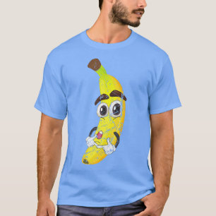 T-shirt Cartoon Banana Fruit Amateur Alimentation saine Vé