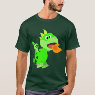 T-shirt Cartoon Bébé Dragon Bébé à crache feu mignon