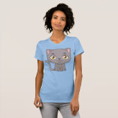 T-shirt Cartoon British Shorthair Cat (Devant entier)