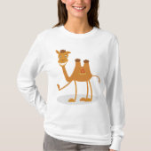 T-shirt Cartoon Camel Smiling Desert Animal Character (Devant)
