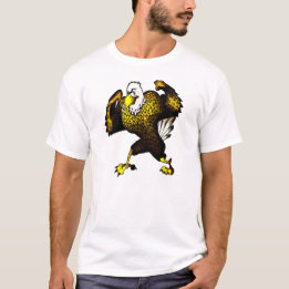 T-shirt Cartoon Combattre l'aigle