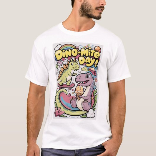 T-shirt Cartoon Dino Fun (Devant)