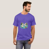 T-Shirt Cartoon Ducks Pond (Devant entier)