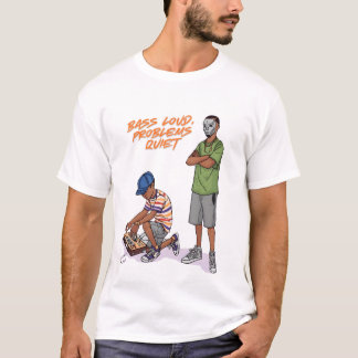 T-shirt Cartoon Duo avec Boombox  Bass Loud