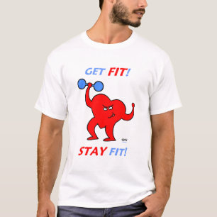 T-shirt Cartoon Heart Exercice Fitness Motivation Dire