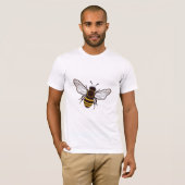 T-shirt Cartoon Honey Bee Flying (Devant entier)