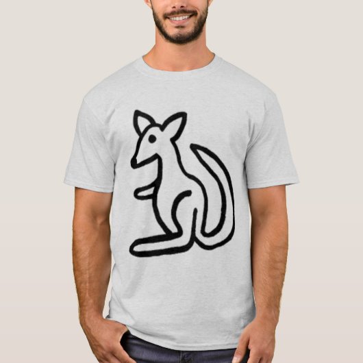 T-shirt cartoon_kangaroo_j, (Devant)