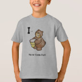 T-shirt Cartoon Morse Code for Kids!  Letter "I" (Devant)