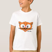T-shirt Cartoon Mustache Chat Señor Gato enfant (Devant)