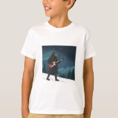 T-shirt Cartoon Rocker Dog Under the Stars (Devant)