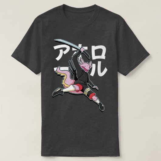 T-shirt Cartoon Samurai Aolotl Drôle (Design devant)