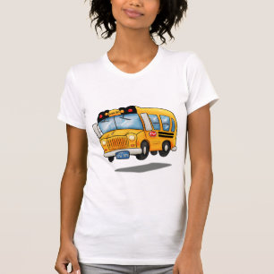 T-shirt Cartoon School Bus