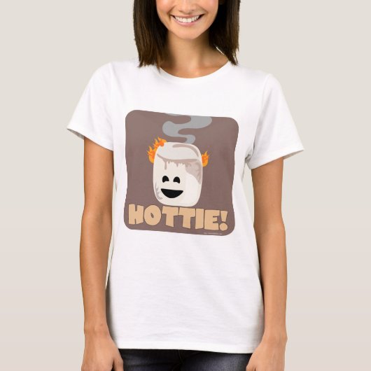 T-shirt Cartoon Smore Marshmallow Burning Hottie (Devant)